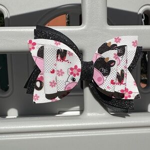 Cute Cow Print Hair Bow